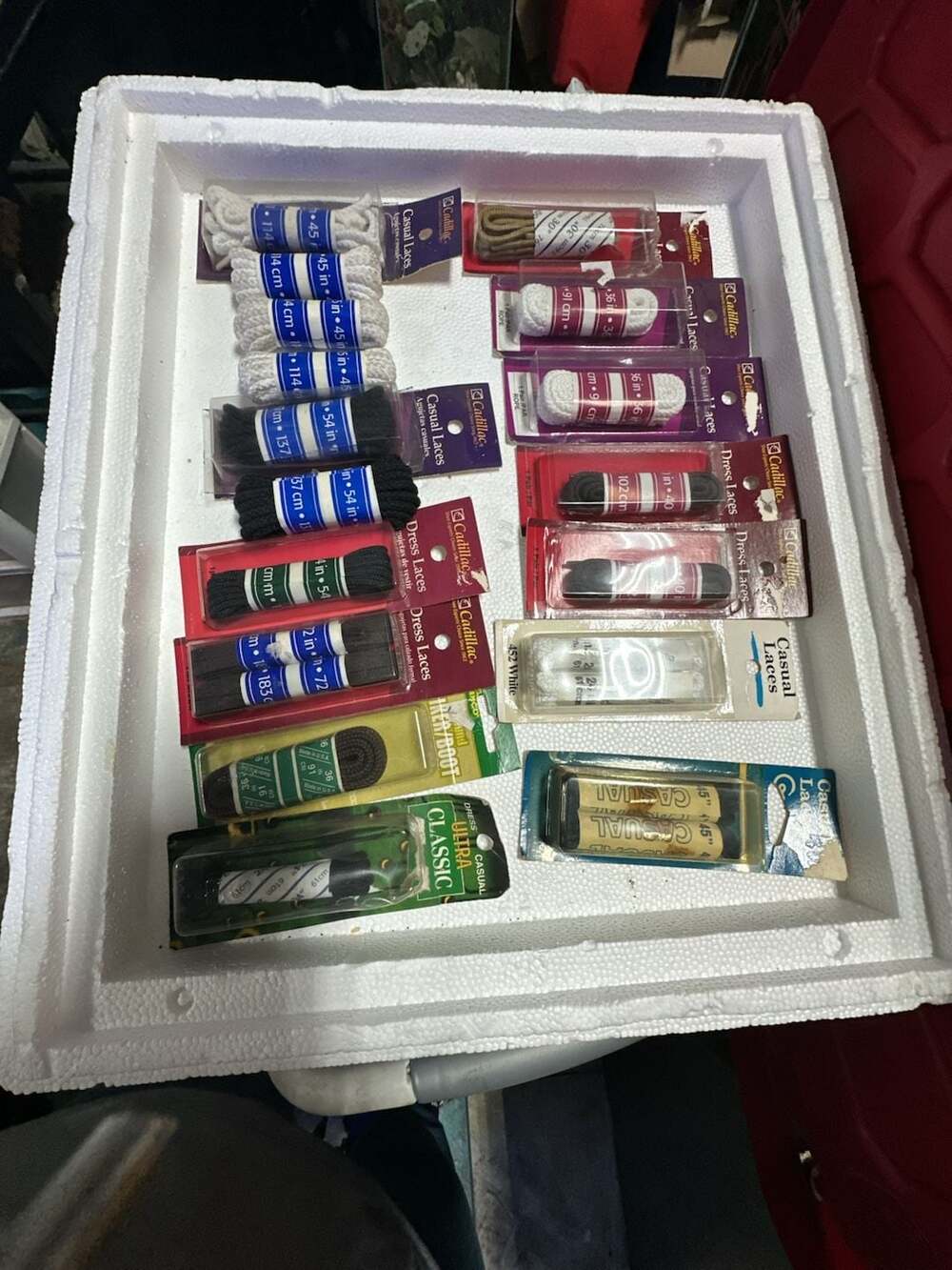 Vintage Cadillac Shoe Laces Lot of 17 - Casual, Dress, and Boot Laces